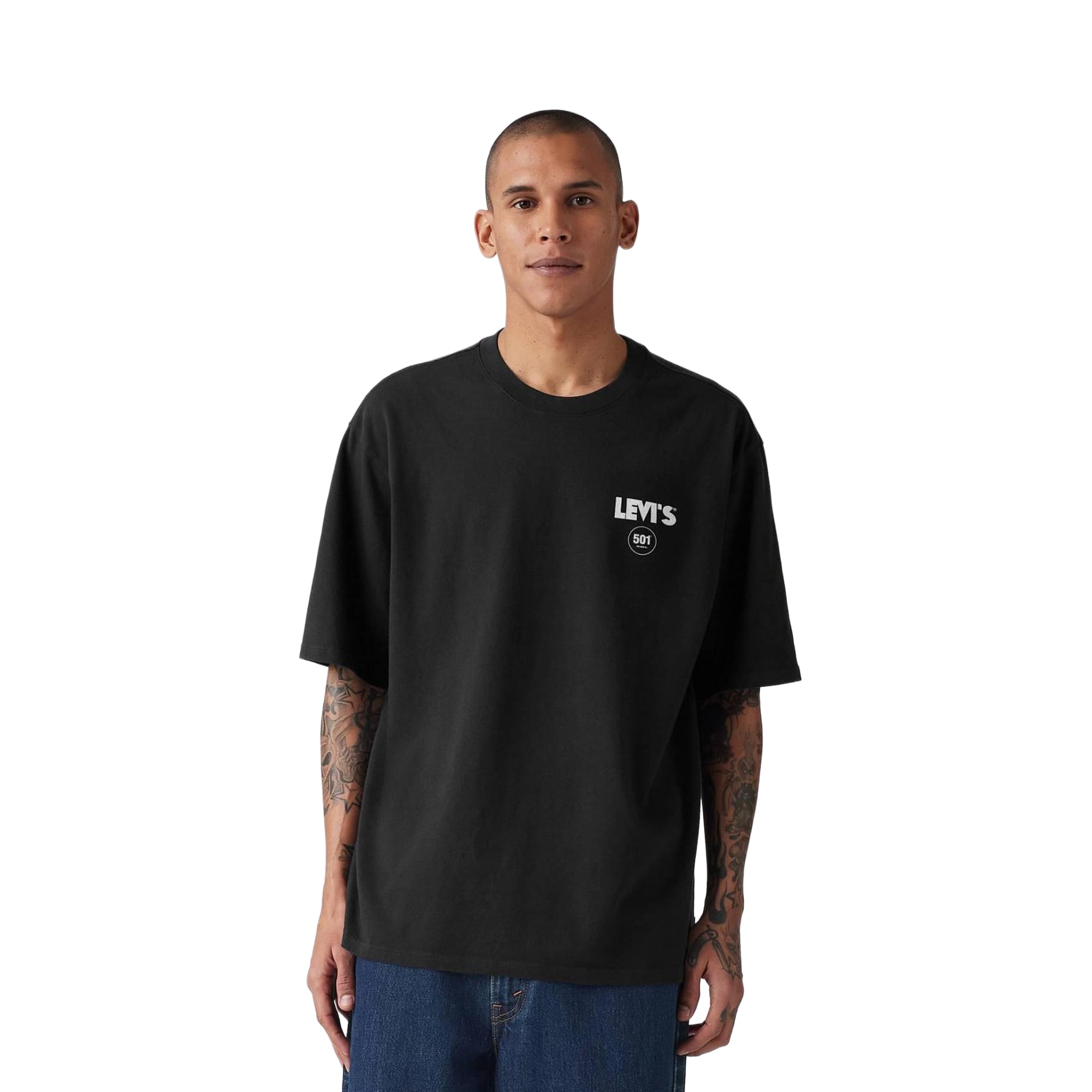 Levis LSE Half Sleeve Tee Zipper Radio Back Print Jet Black – XTREME