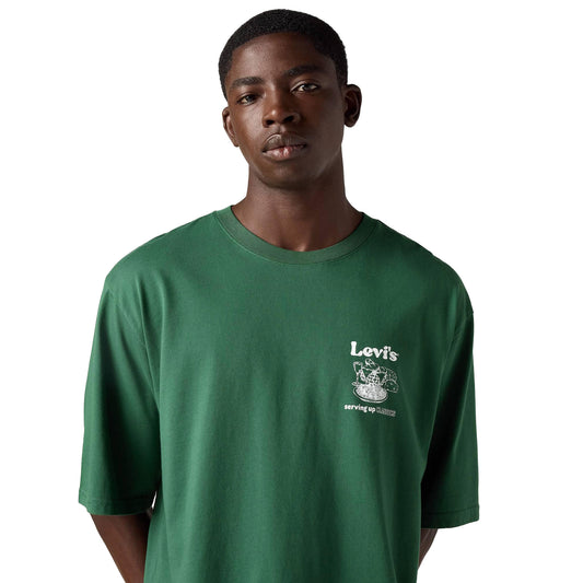 Levis LSE Half Sleeve Tee Table of Contents Dark Green  - 006IG-0006
