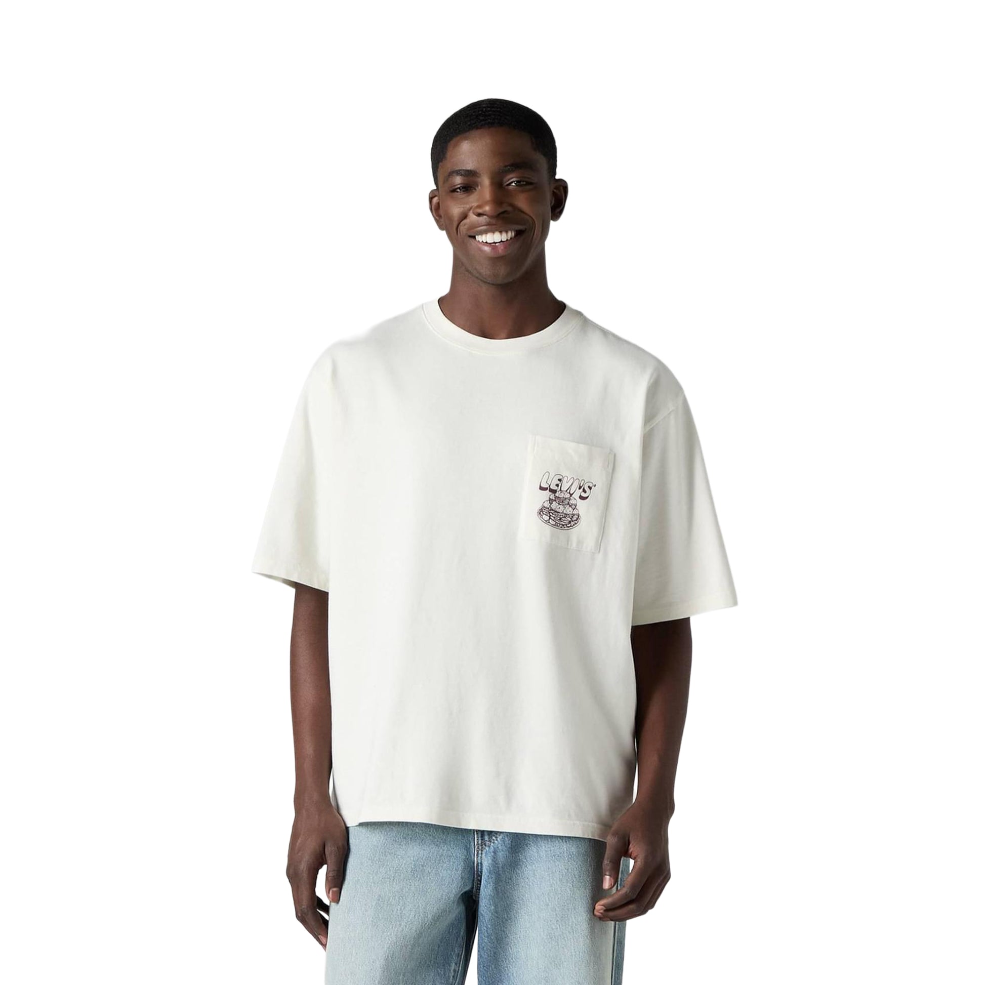 Levis LSE Half Sleeve Graphic Pocket Tee Flavor Egret  - 006IH-0001