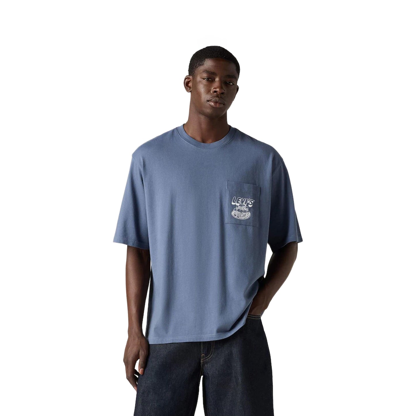 Levis LSE Half Sleeve Graphic Pocket Tee Flavor Vtg Indigo  - 006IH-0002