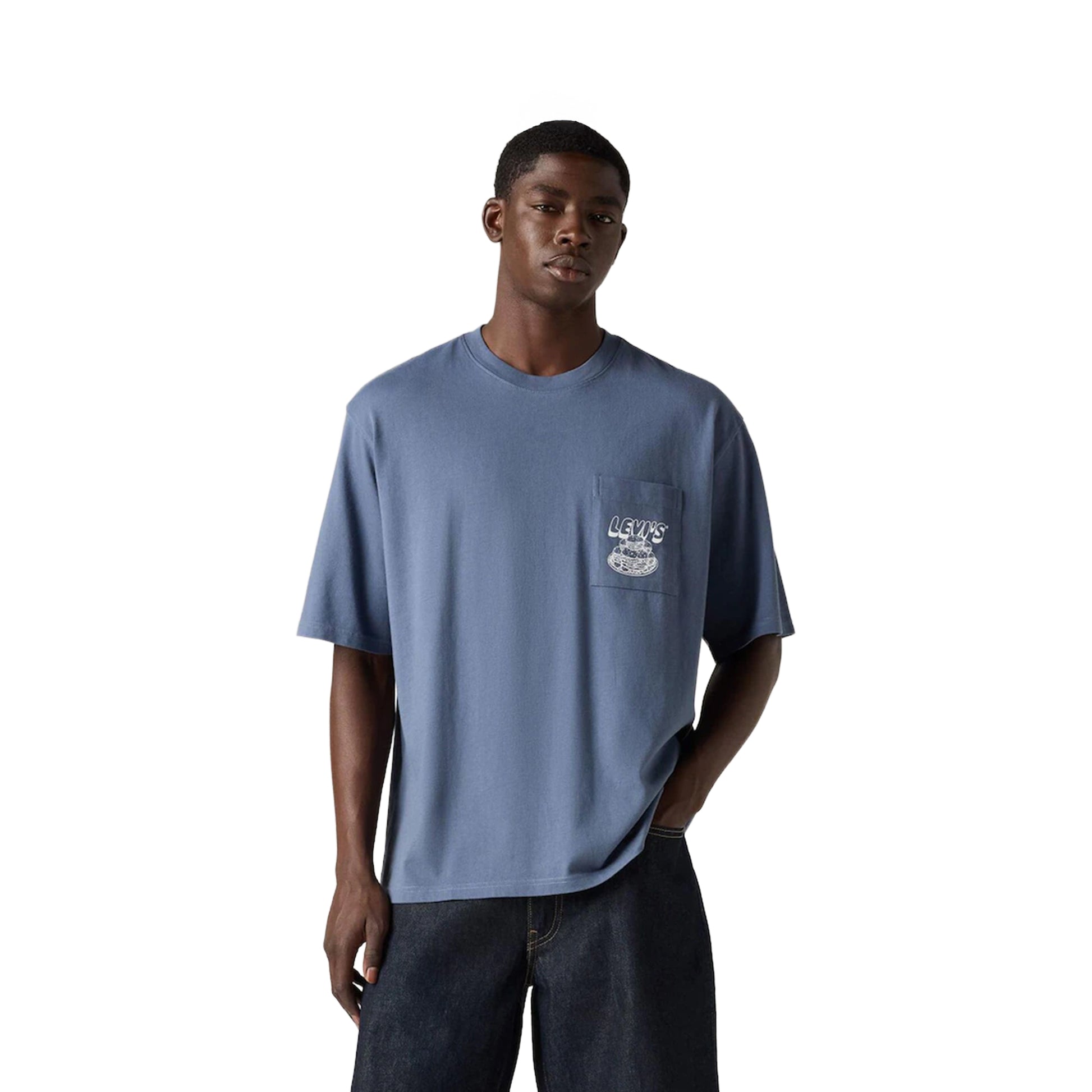 Levis LSE Half Sleeve Graphic Pocket Tee Flavor Vtg Indigo  - 006IH-0002