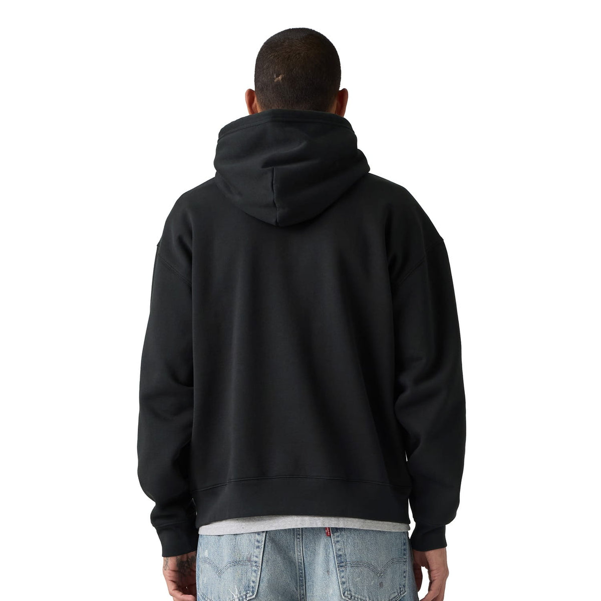 Levis Workwear Pullover Hoodie Jet Black Brushed Fleece  - 0084Q-0000