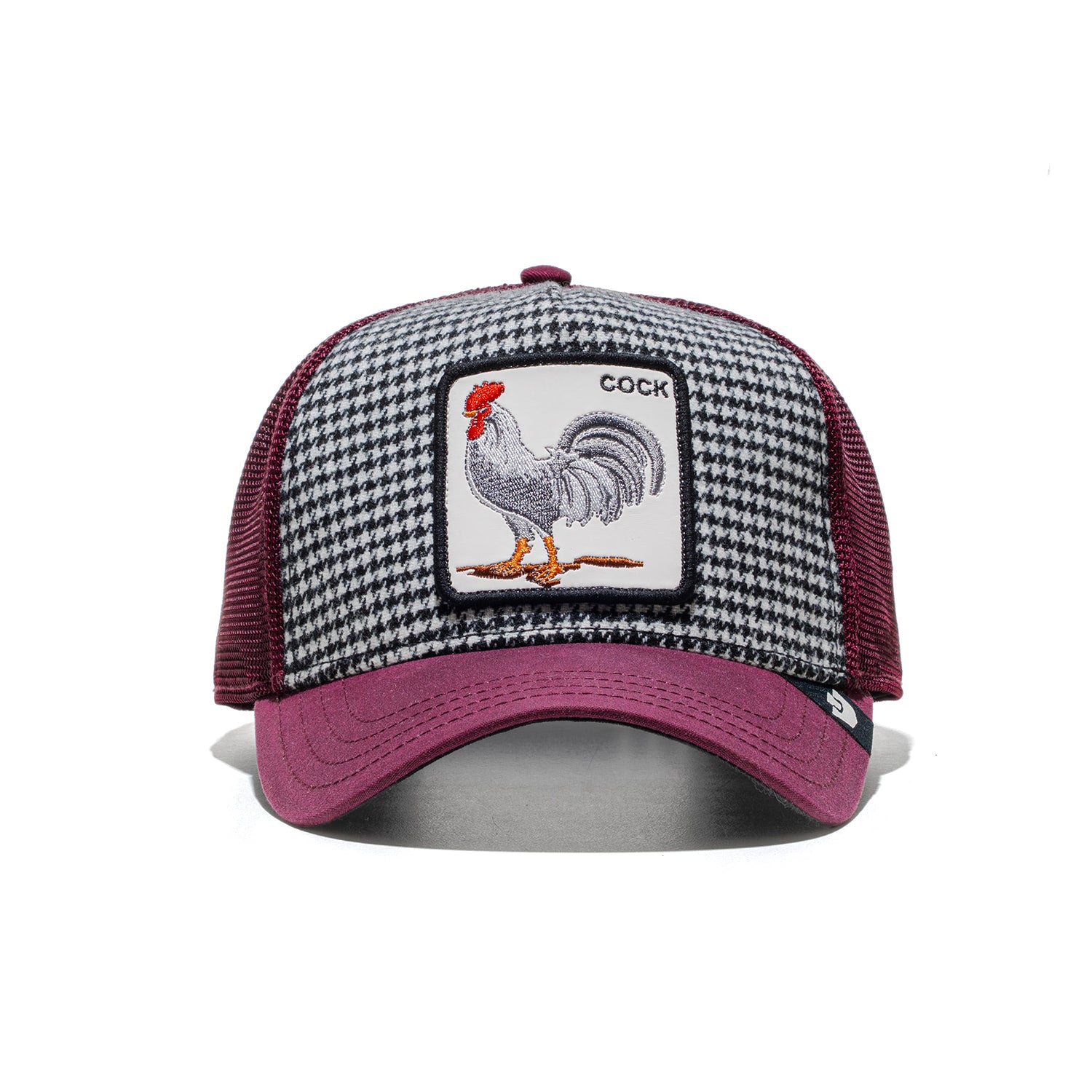 Goorin Bros Dapper Rooster Trucker Houndstooth/Crush  - 101-2260-HNDTH