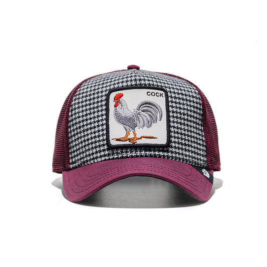Goorin Bros Dapper Rooster Trucker Houndstooth/Crush  - 101-2260-HNDTH