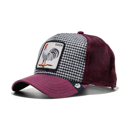 Goorin Bros Dapper Rooster Trucker Houndstooth/Crush  - 101-2260-HNDTH