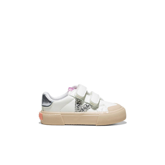 Victoria Tribu Tiras Pele/Glitter Plata  - 1065190-14