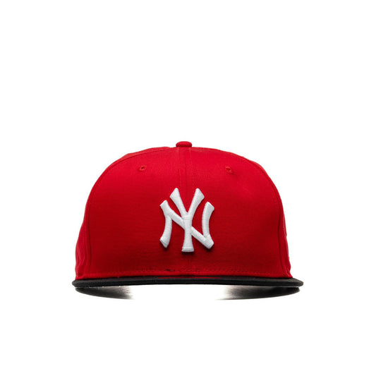 New Era MLB Cotton Block NY Yankees Cap Scarlet/Black-White  - 10879530
