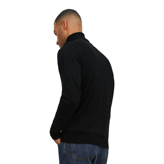 Jack & Jones Merino Knit Roll Neck Black  - 12216829B