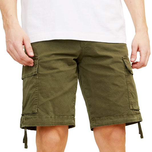 Jack & Jones Cole Tucker Cargo Shorts Olive Night  - 12253122ON