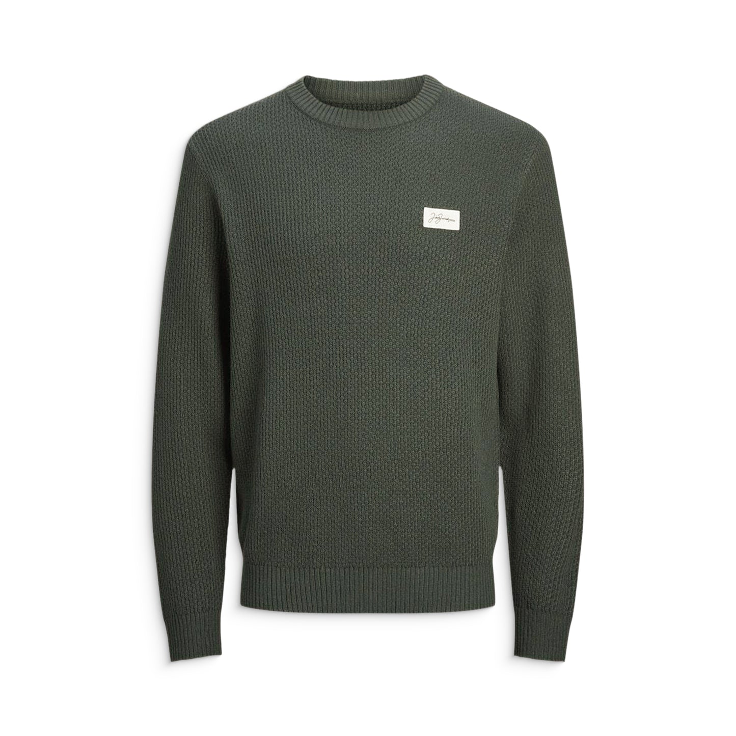 Jack & Jones Portland Badge Knit Crew Neck Forest River