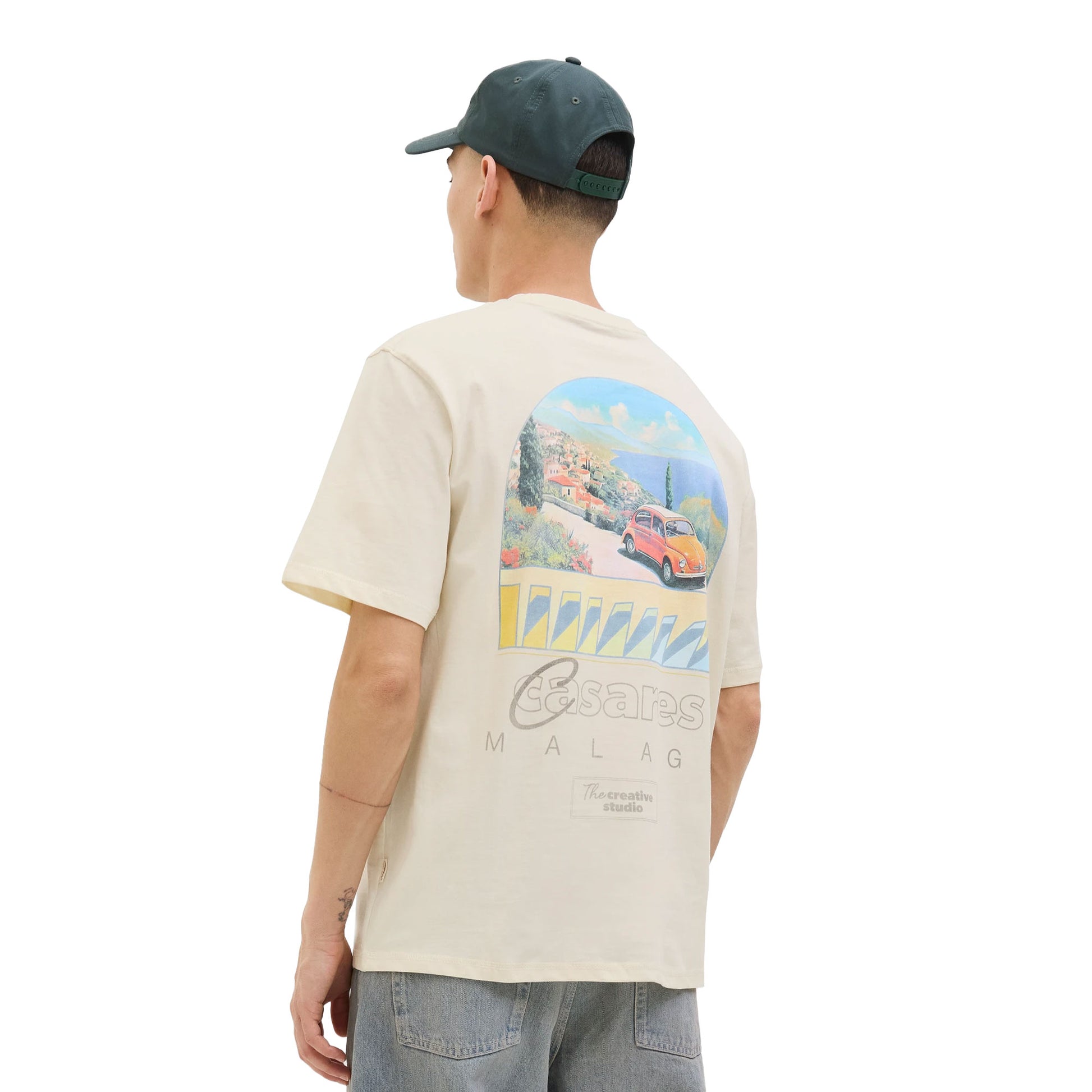 Jack & Jones Almeria World Tee SS Crew Neck Antique White  - 12276785AW