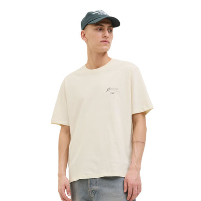 Jack & Jones Almeria World Tee SS Crew Neck Antique White  - 12276785AW