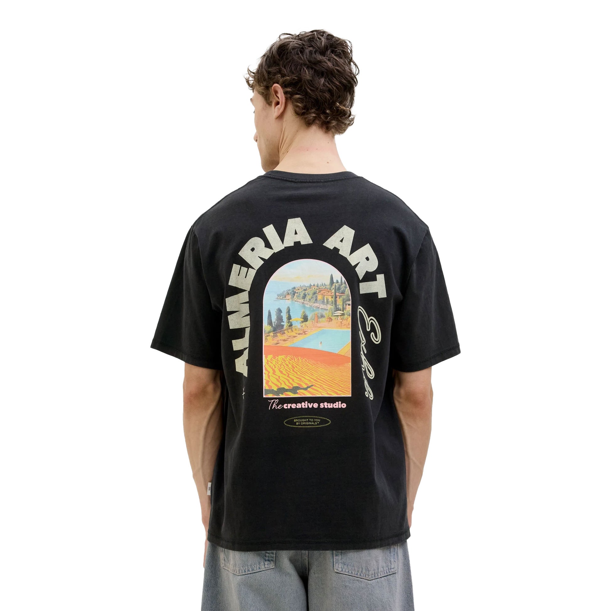 Jack & Jones Almeria World Tee SS Crew Neck Black  - 12276785B