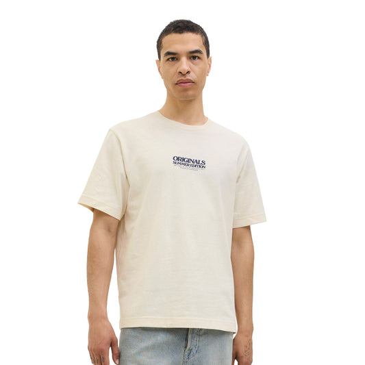Jack & Jones Tavira Pop Tee SS Crew Neck Antique White  - 12276826AW