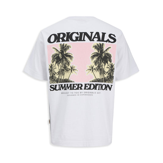 Jack & Jones Tavira Pop Tee SS Crew Neck Bright White  - 12276826BW