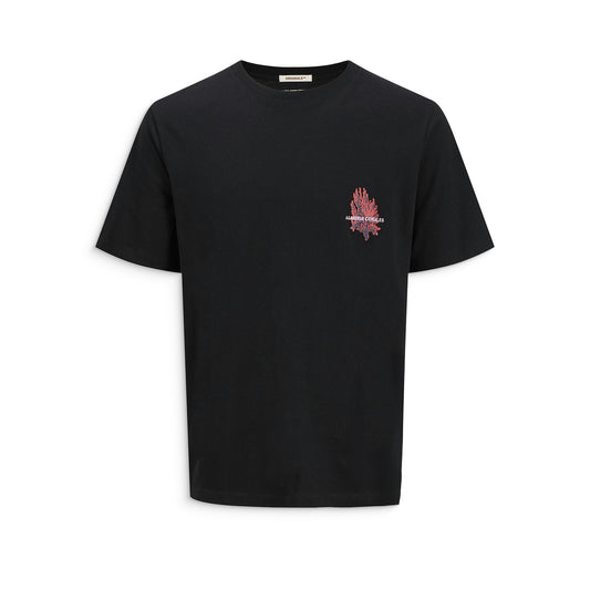 Jack & Jones Canggu Illu Tee SS Black  - 12277228B