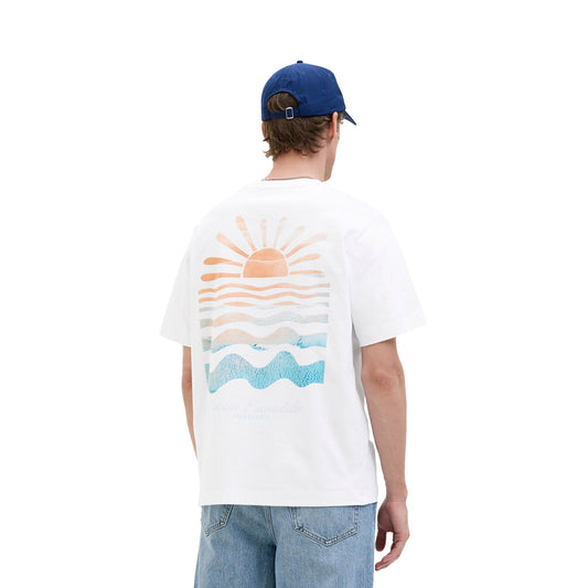 Jack & Jones Canggu Summer Picture Tee SS Bright White  - 12277229BW