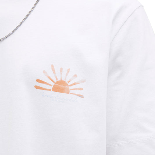 Jack & Jones Canggu Summer Picture Tee SS Bright White  - 12277229BW