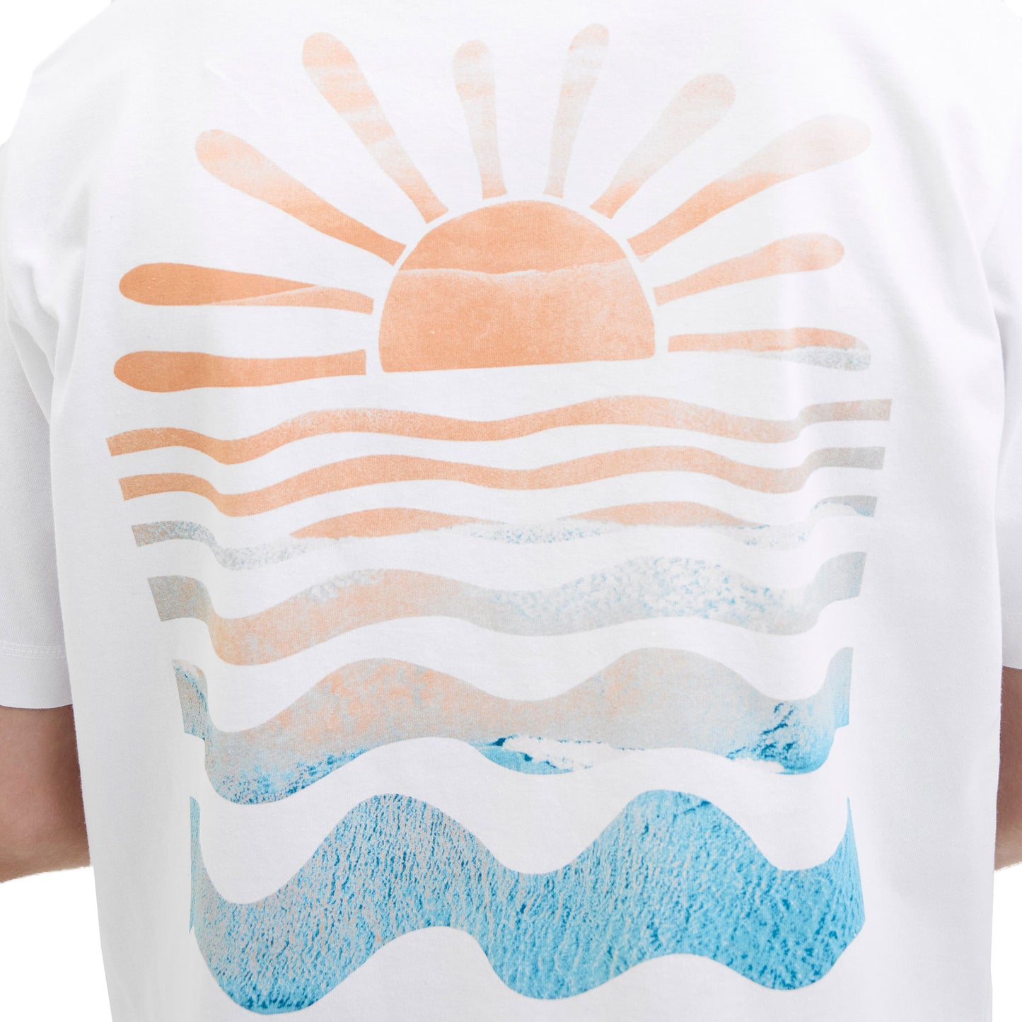 Jack & Jones Canggu Summer Picture Tee SS Bright White  - 12277229BW