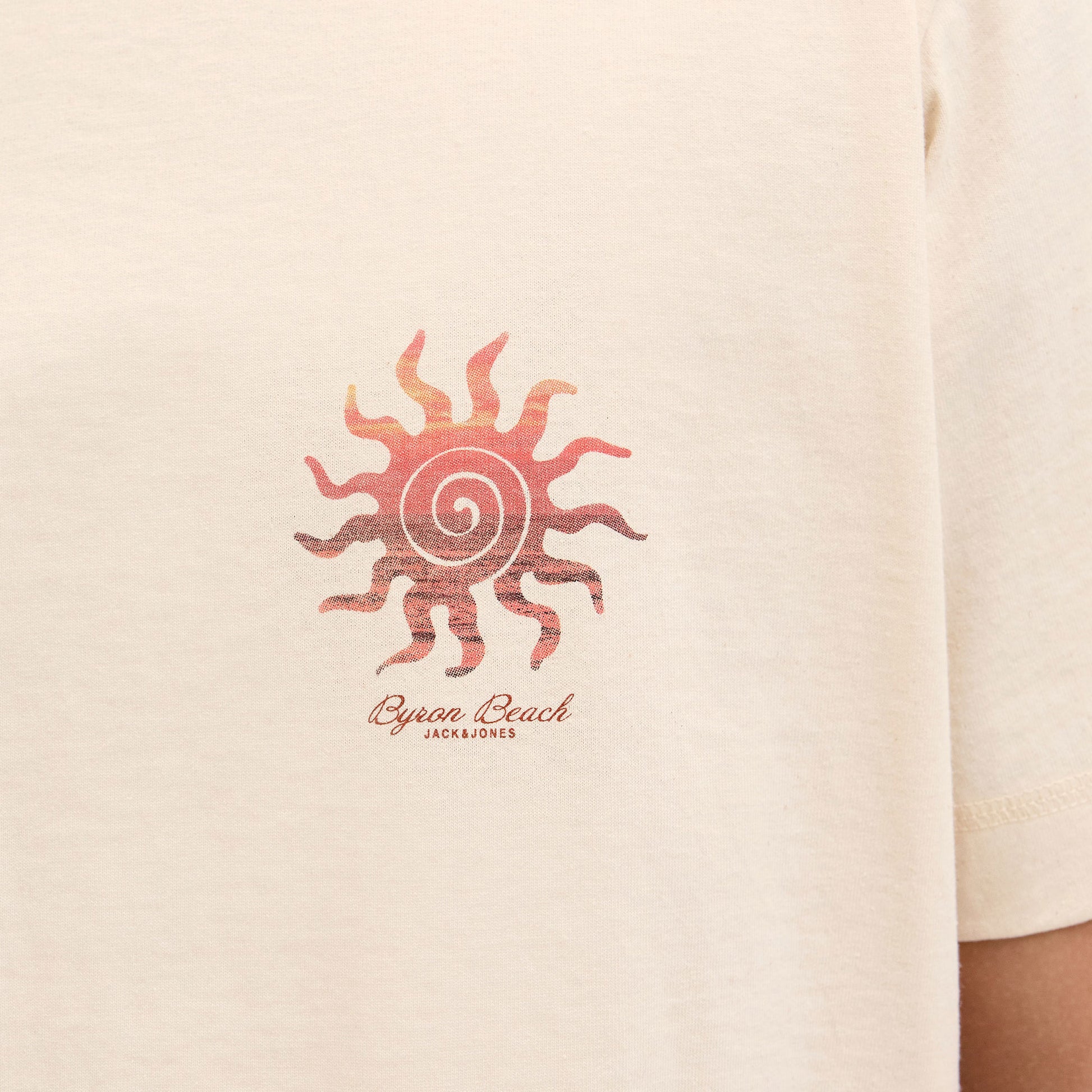 Jack & Jones Canggu Summer Picture Tee SS Ecru  - 12277229E