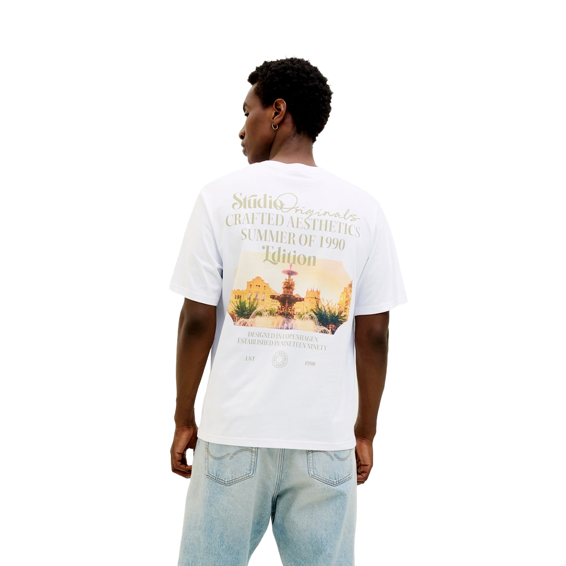 Jack & Jones Acapulco Photo Back Tee SS Bright White  - 12277563BW