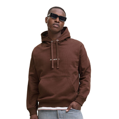 Jack & Jones Norrebro Emb Sweat Hood Deep Mahogany  - 12282861DM