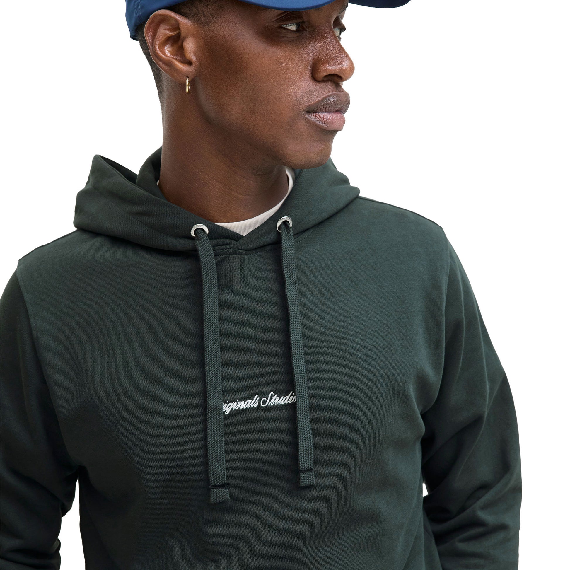 Jack & Jones Norrebro Emb Sweat Hood Forest River  - 12282861FR