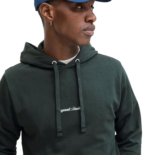 Jack & Jones Norrebro Emb Sweat Hood Forest River  - 12282861FR