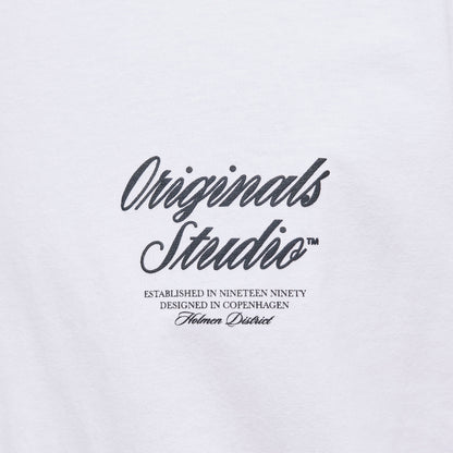 Jack & Jones Norrebro Typo Tee SS Crew Neck Bright White