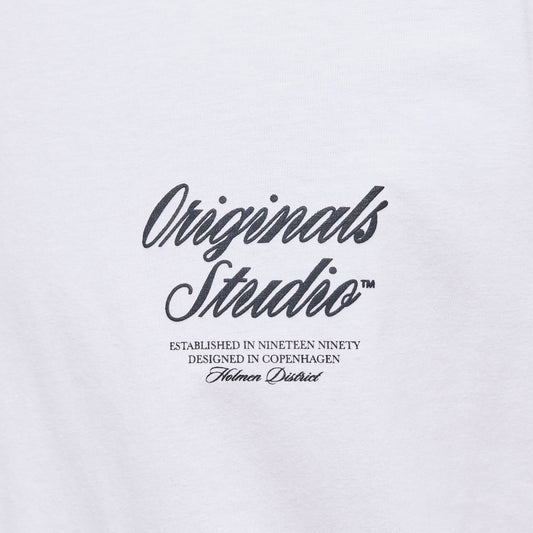 Jack & Jones Norrebro Typo Tee SS Crew Neck Bright White