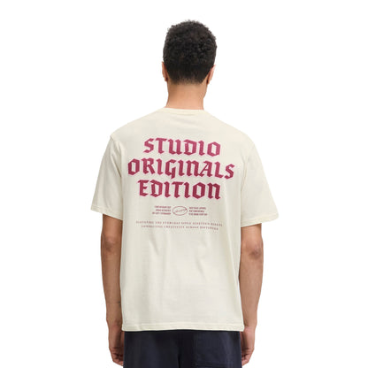 Jack & Jones Meadows Typo Tee SS Crew Neck Antique White  - 12283848AW
