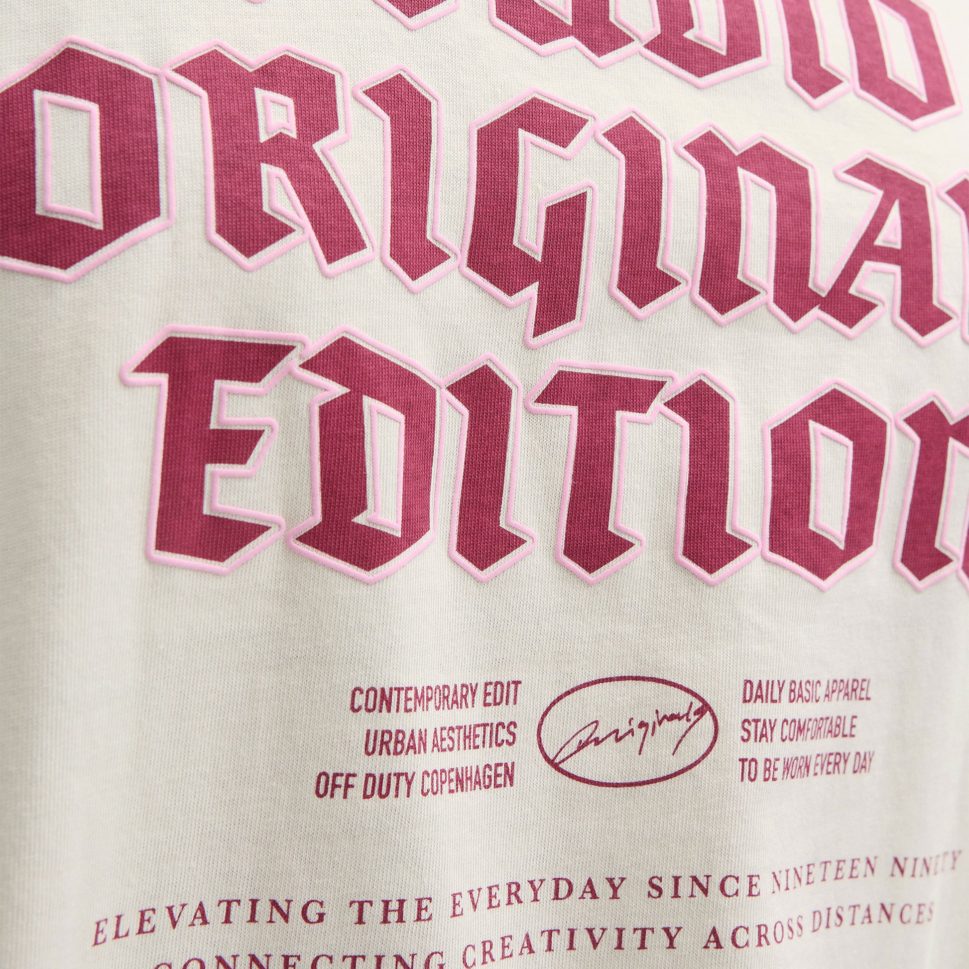 Jack & Jones Meadows Typo Tee SS Crew Neck Antique White  - 12283848AW