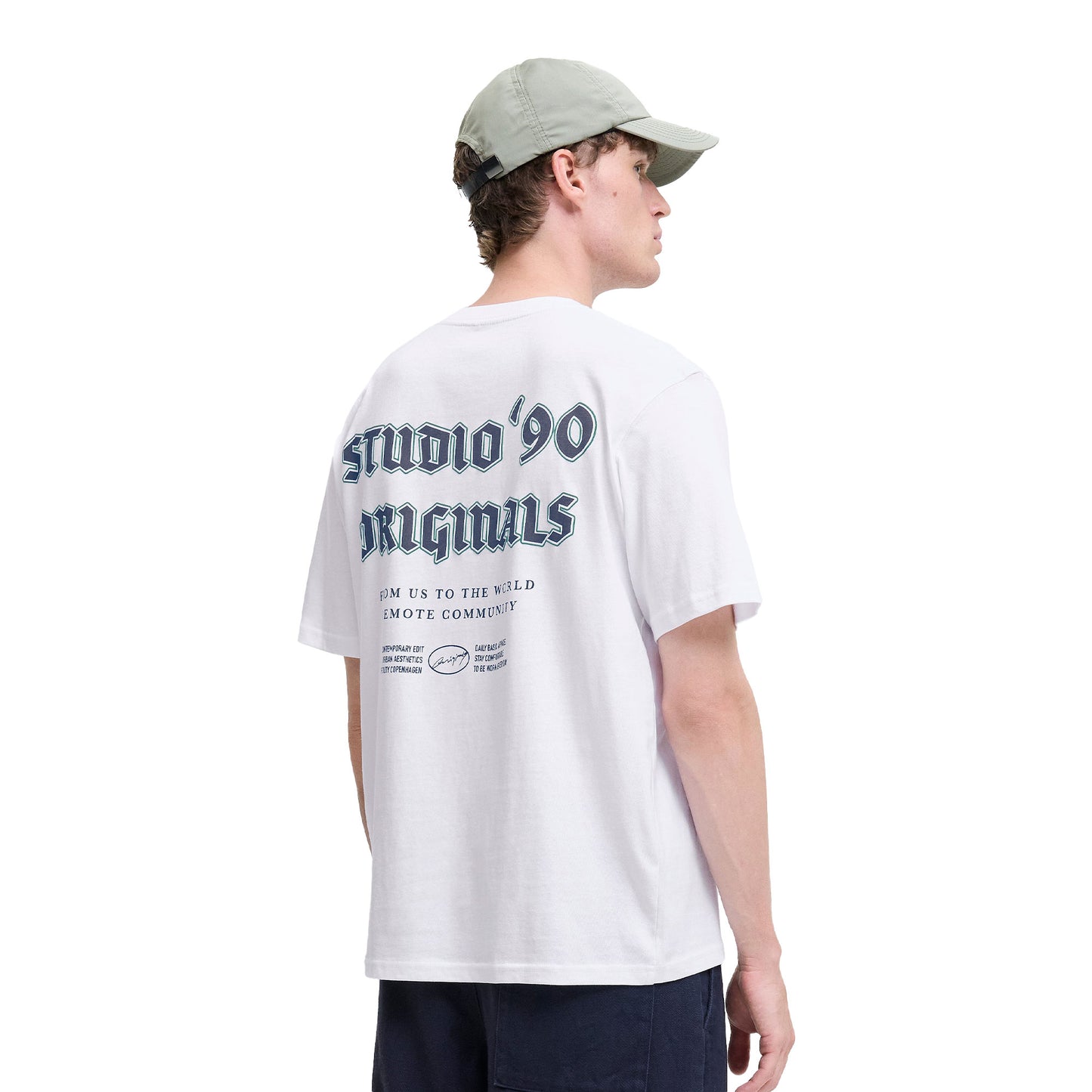 Jack & Jones Meadows Typo Tee SS Crew Neck Bright White  - 12283848BW