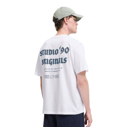 Jack & Jones Meadows Typo Tee SS Crew Neck Bright White  - 12283848BW