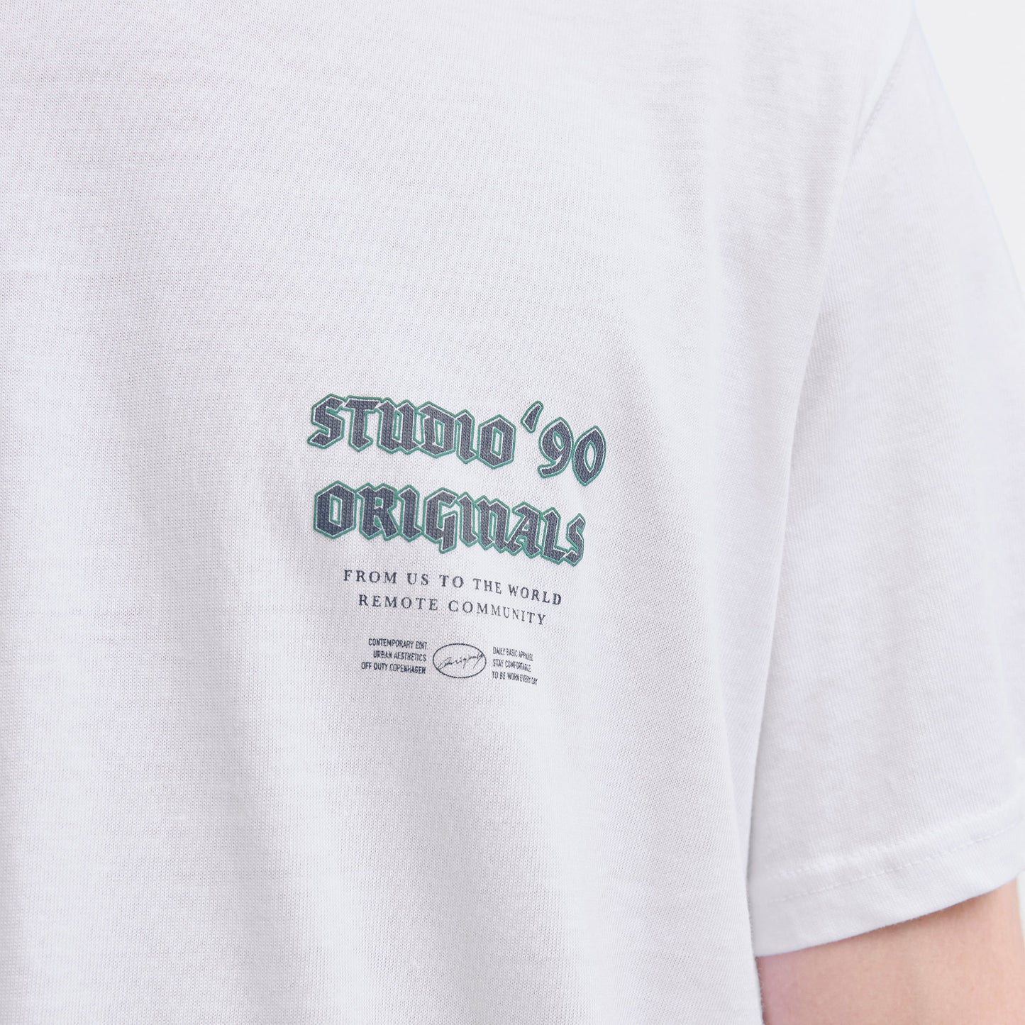 Jack & Jones Meadows Typo Tee SS Crew Neck Bright White  - 12283848BW