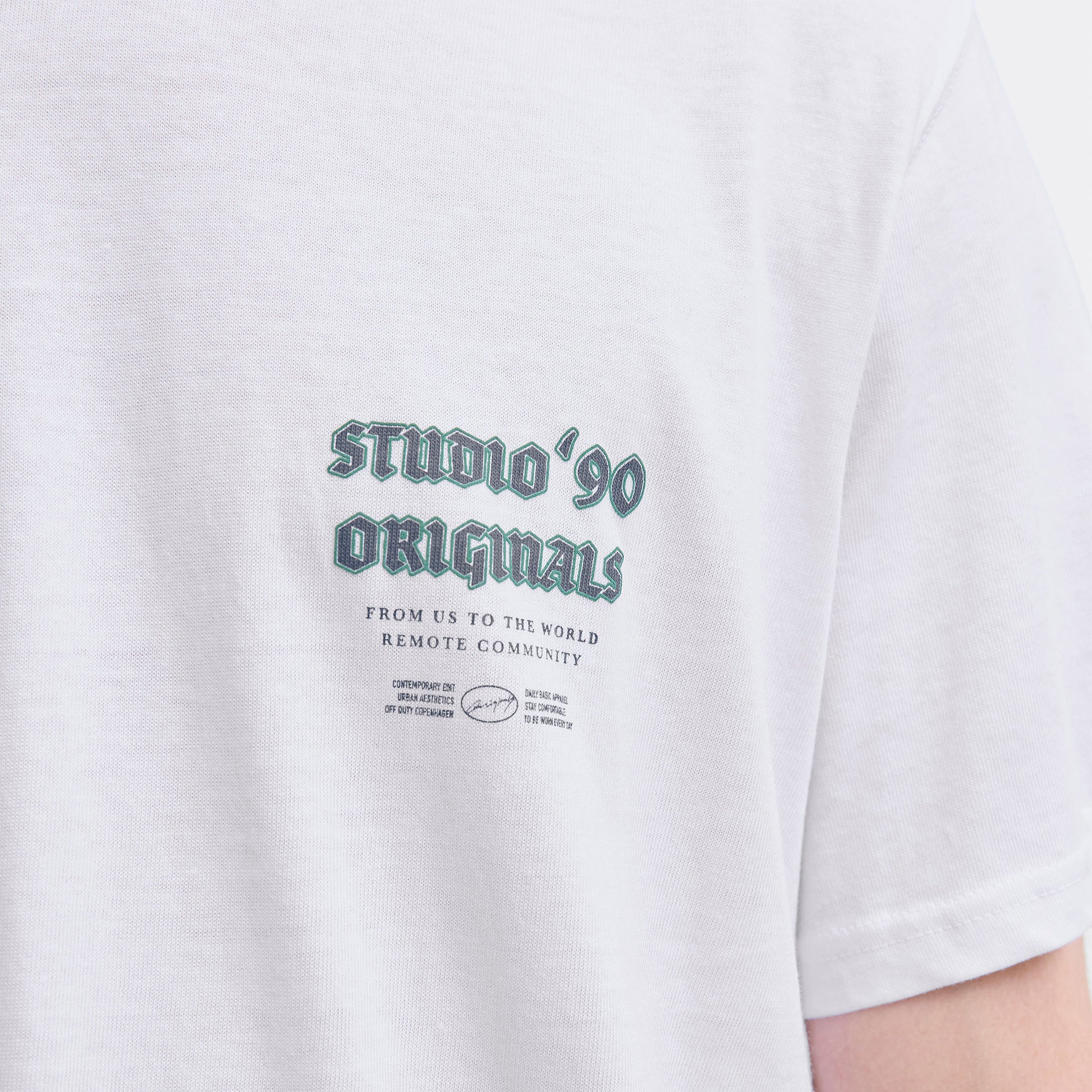 Jack & Jones Meadows Typo Tee SS Crew Neck Bright White  - 12283848BW