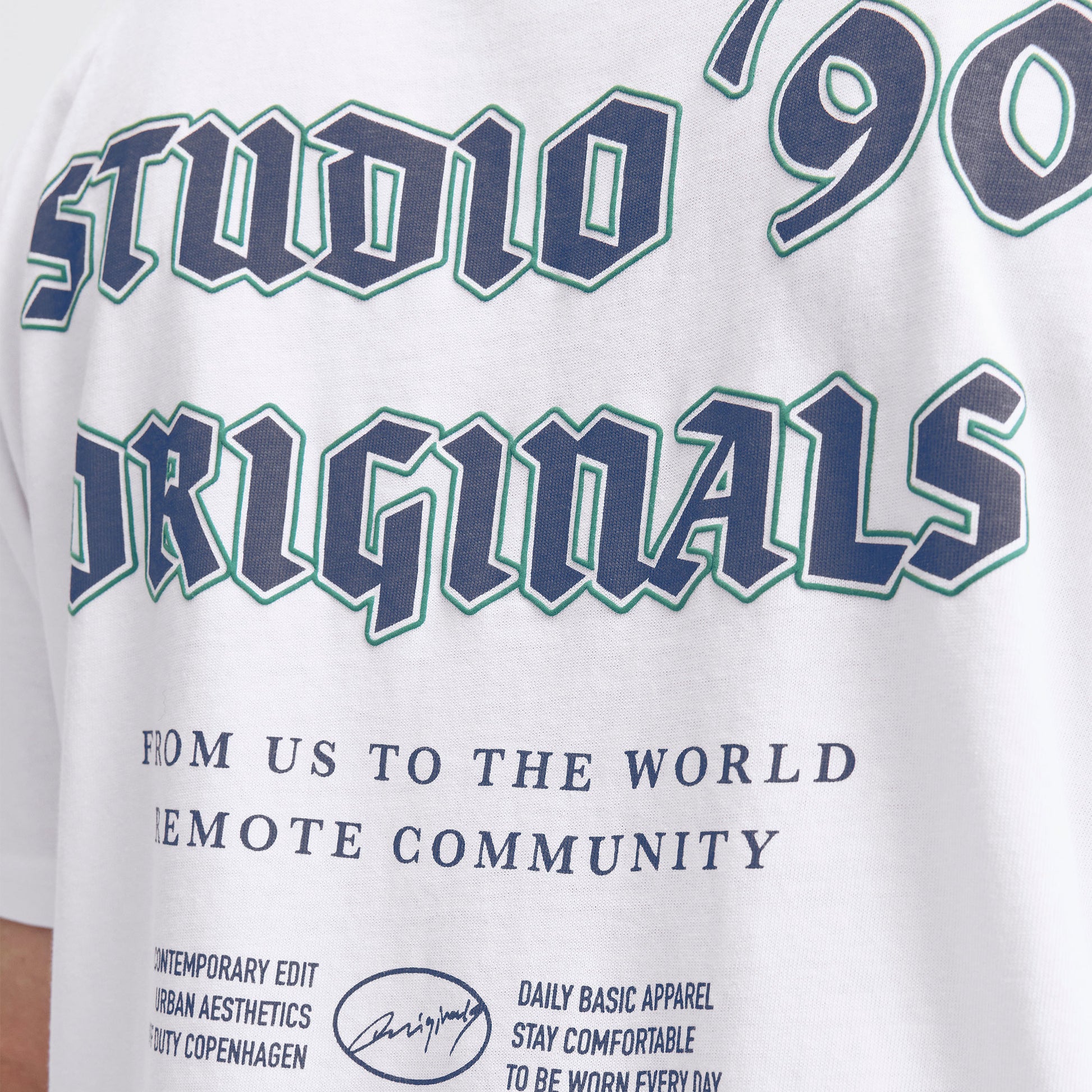 Jack & Jones Meadows Typo Tee SS Crew Neck Bright White  - 12283848BW