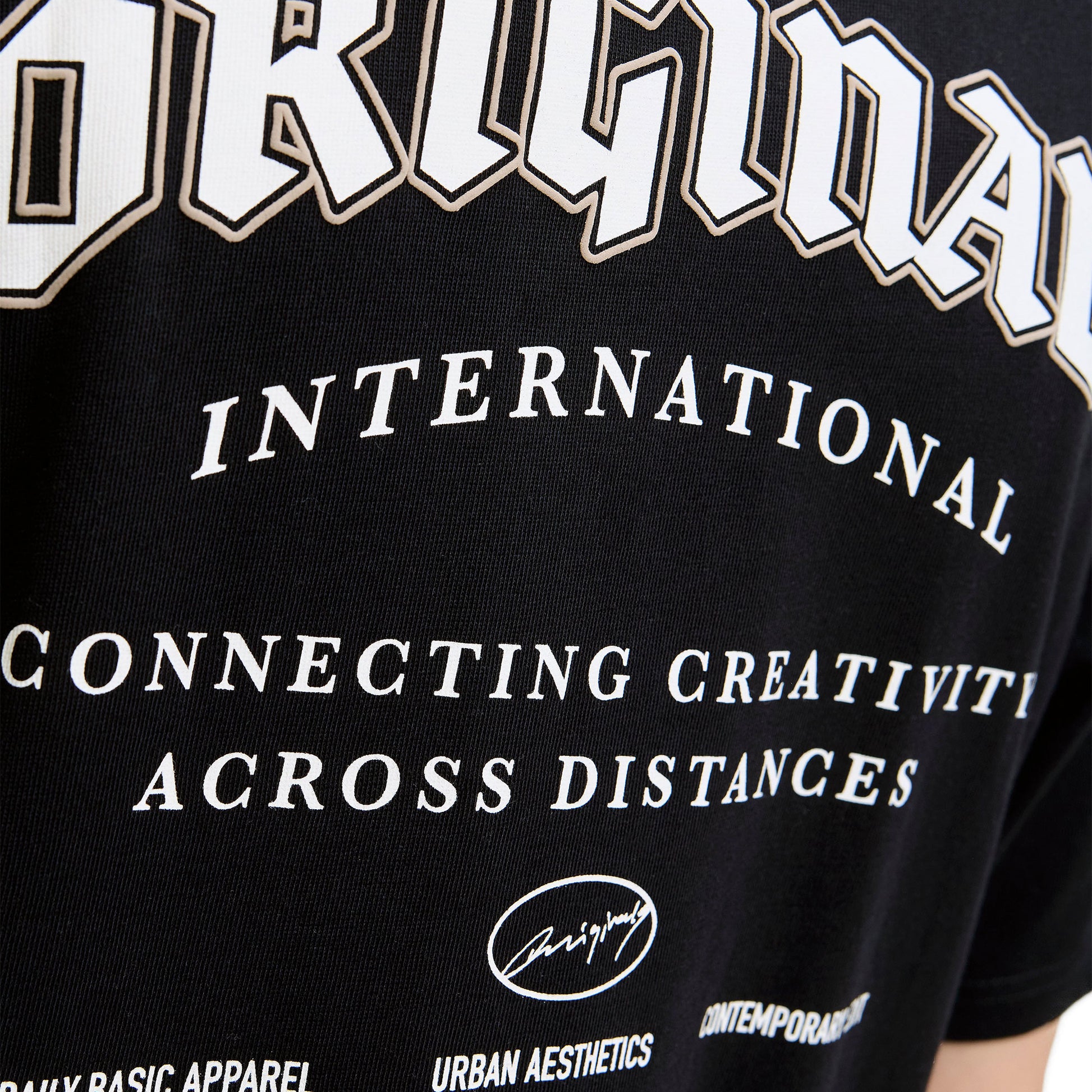 Jack & Jones Meadows Typo Tee SS Crew Neck Black  - 12283848B