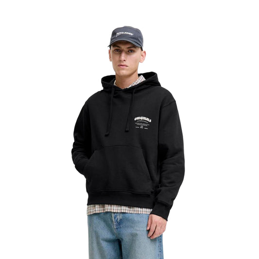 Jack & Jones Meadows Sweat Hood Black  - 12283868B