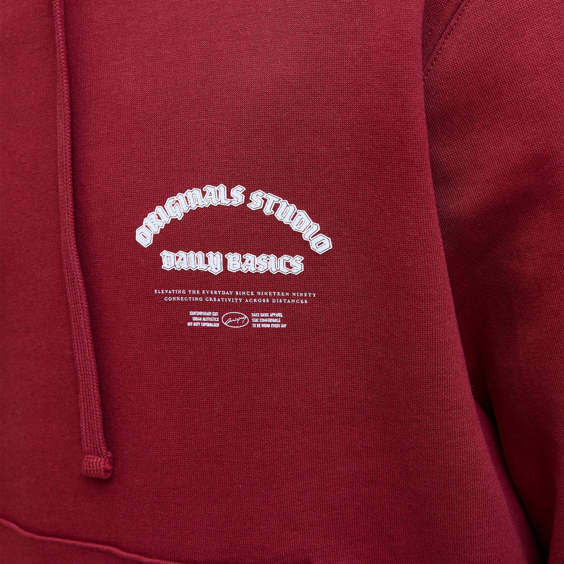 Jack & Jones Meadows Sweat Hood Tibetan Red  - 12283868TR