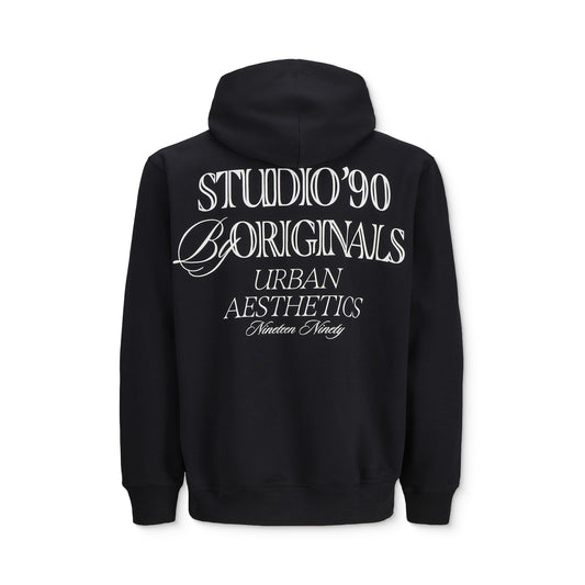 Jack & Jones Grand Midtown Sweat Hood Black  - 12286153B