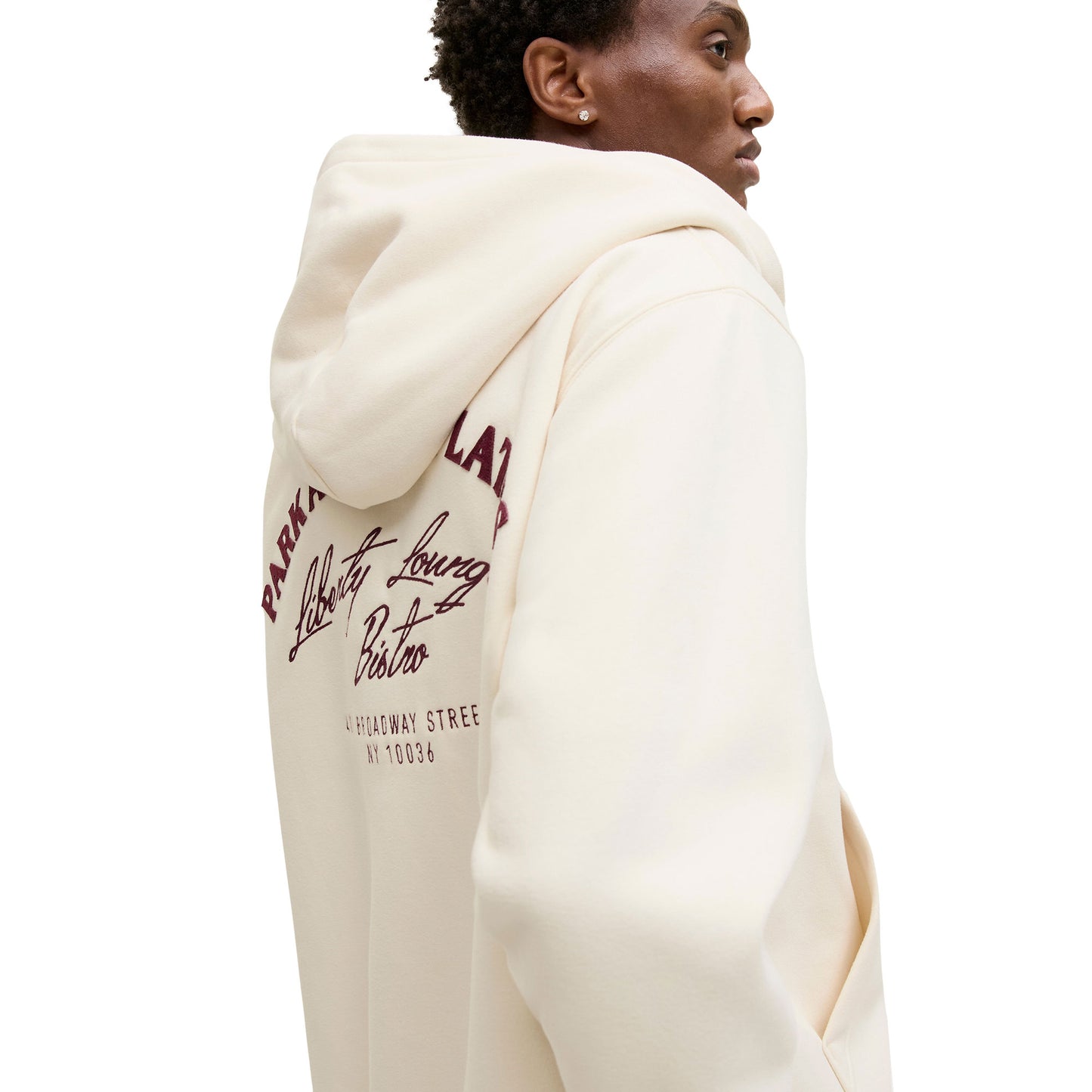 Jack & Jones Bedford Sweat Zip Hood Antique White  - 12286637AW