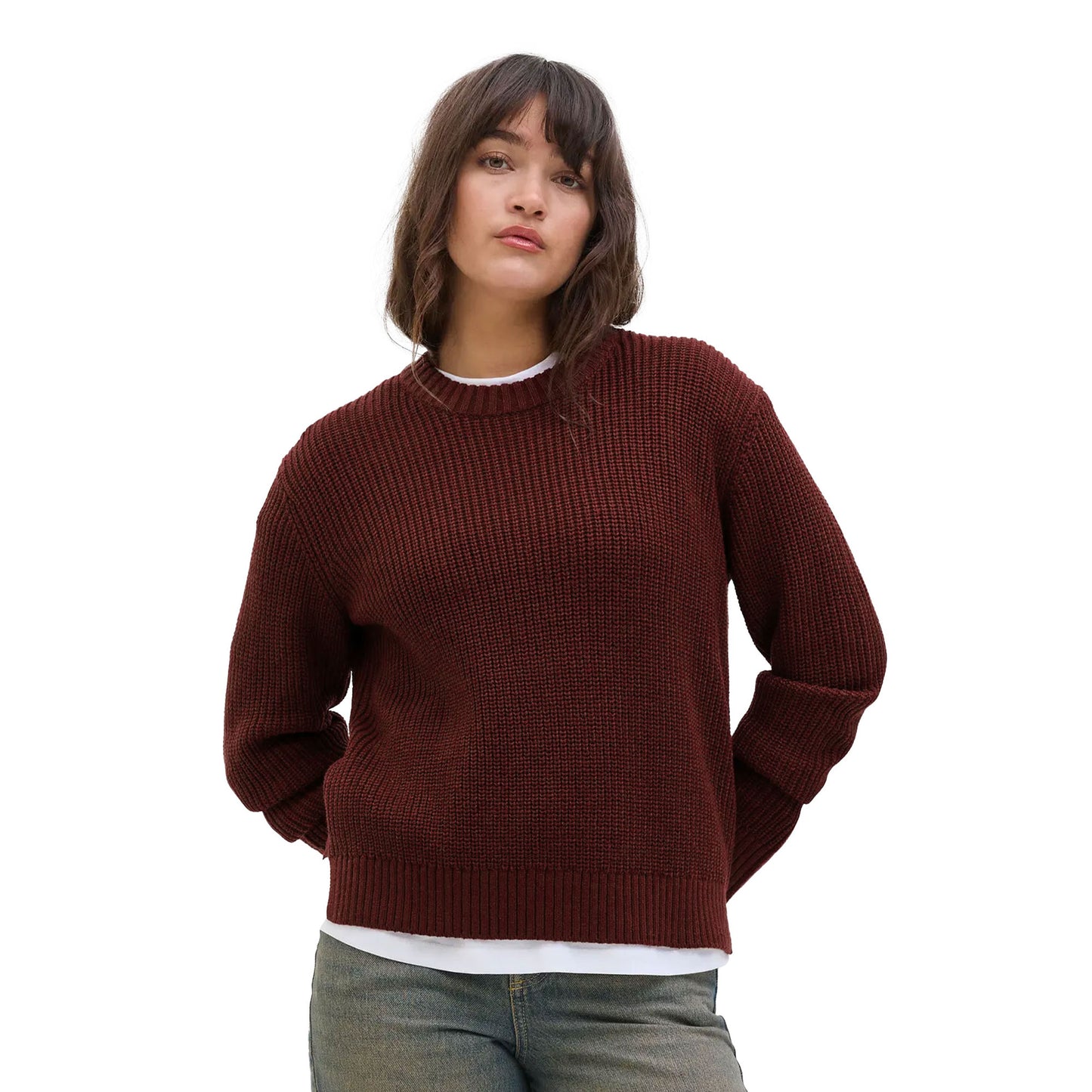 JJXX Global Crew Neck Knit Cabernet  - 12288012C