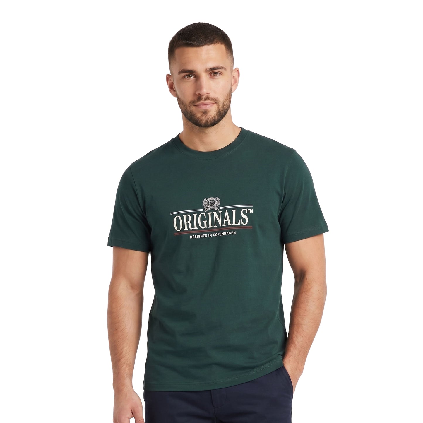 Jack & Jones Frederiksberg Graphic SS Tee Pine Grove  - 12299809PG