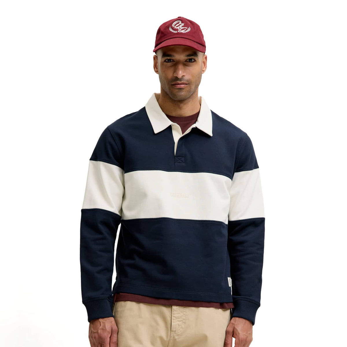Jack & Jones Frederiksberg Blocking Sweat Polo Sky Captain  - 12300045SC