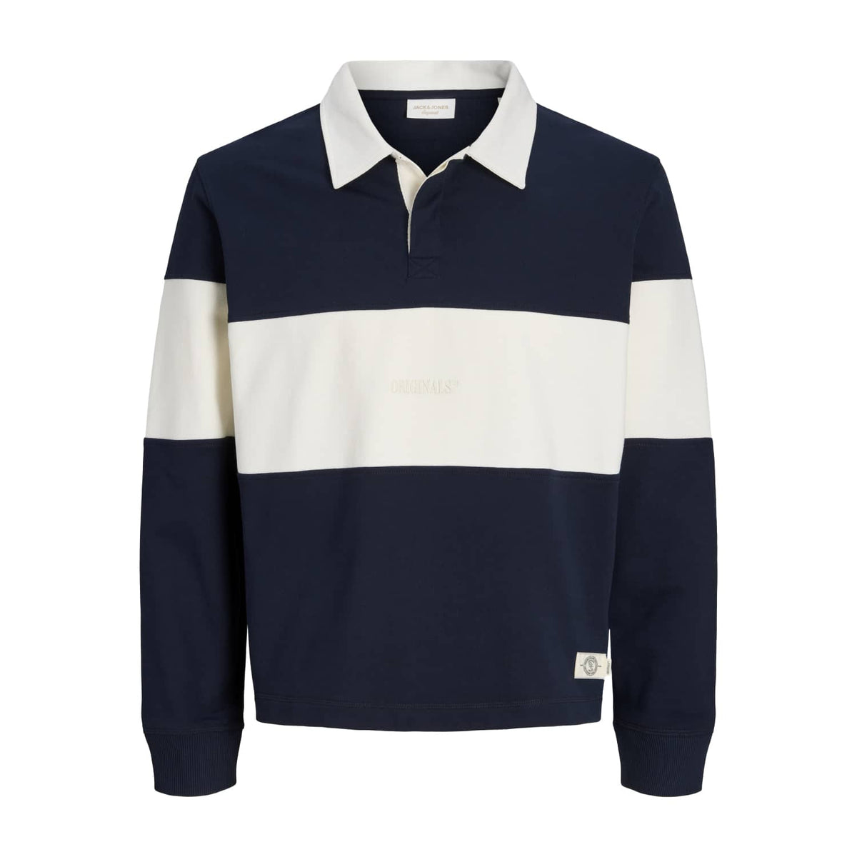 Jack & Jones Frederiksberg Blocking Sweat Polo Sky Captain  - 12300045SC