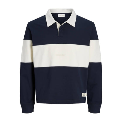 Jack & Jones Frederiksberg Blocking Sweat Polo Sky Captain  - 12300045SC
