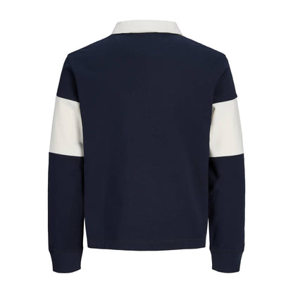 Jack & Jones Frederiksberg Blocking Sweat Polo Sky Captain  - 12300045SC