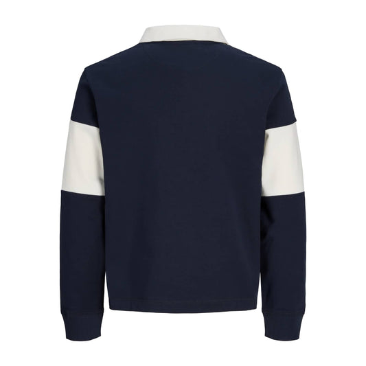 Jack & Jones Frederiksberg Blocking Sweat Polo Sky Captain  - 12300045SC