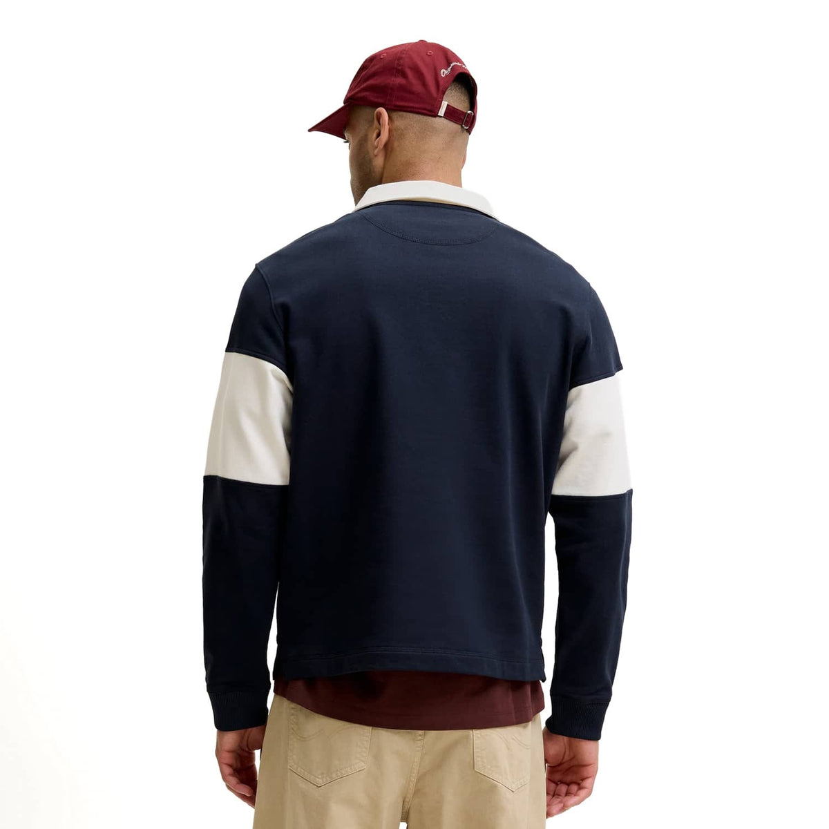 Jack & Jones Frederiksberg Blocking Sweat Polo Sky Captain  - 12300045SC